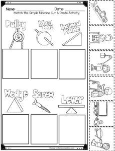 the worksheet for making cut and paste activity is shown in black and white