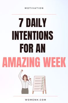 Do you often feel unfulfilled or lack direction and purpose during the week? It’s common to feel this way when we don’t set intentions for ourselves and our activities. However, by setting daily intentions, you can transform your week from predictable to amazing. In this blog post, I will share seven daily intentions for each day of the week to help keep you focused, motivated, and energized throughout the week. Setting Intentions Witch, Weekly Intentions Ideas, Set Intentions For The Day, Weekly Intentions, Intentions For The Week, Intentions For The Day, Daily Intentions, Feel Good Friday