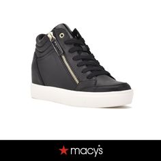 in stock Hidden Wedge Sneakers, Black Wedge Sneakers, Wedge Sneakers, Sneakers Online, Sporty Look, Nine West, High Top, Sneakers Fashion, Womens Sneakers