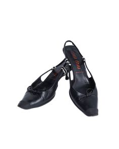 used like new size 37.5 EU Miu Miu Leather Low Heels, Miu Miu Black Shoes, Miu Miu Designer Pointed Toe Heels, Miu Miu Black Heels With Heel Strap, Ski Glasses, Miu Miu 4-inch Evening Heels, Black Jordans, Convertible Bags, Leather Mules