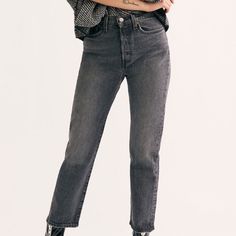 Wedgie Straight Fit: Built To Contour Curves, Lengthen Legs And Celebrate Your Form Snug Through Your Hip And Thigh Straight Leg High Rise Size - 29x26 Gray Jeans For Everyday Fall Wear, Levi's Straight Bottoms For Everyday, Levis Straight Wedgie Jeans, Levi's Black Straight Leg Jeans, Levi’s Ribcage Straight Ankle, Levi’s Wedgie Jeans, Levi 501s, Levi’s Jeans, Levi’s 501