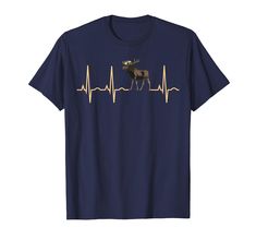 PRICES MAY VARY. The ultimate graphic tee gift for nature lovers who have a special fondness for the moose! Simple, clean design features a Bull Moose worked into an EKG Heartbeat Pulse Line Official "Moose Heartbeat Shirt & Moose Lover T-Shirts" Brand Moose TShirt for men women kids boys & girls Lightweight, Classic fit, Double-needle sleeve and bottom hem Bee Lover Gifts, Bull Moose, Tshirt For Men, A Bull, Family Shirts Matching, Great Gifts For Men, Heart Shirt, Thanksgiving Shirts, Heart With Arrow