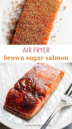 air fryer brown sugar salmon Salmon Recipes Brown Sugar, Brown Sugar Glazed Salmon, Brown Sugar Salmon, Brown Sugar Recipes