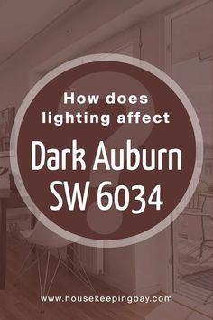 How Does Lighting Affect Dark Auburn SW 6034 by Sherwin Williams? Dark Auburn Paint Color, Dark Auburn Sherwin Williams, Sherwin Williams Dark Auburn, Sw Dark Auburn, Sherwin Williams Hushed Auburn, Sw Burgundy Paint, Dark Auburn Sw Paint, Hushed Auburn Sherwin Williams, Dark Red Walls