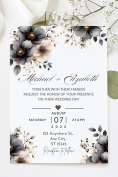 Floral Wedding Invitation Template Free