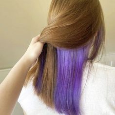 Bold and Beautiful: Purple Hair Ideas for Confident Women Stand Out in Style: Eye-Catching Purple Hair Ideas for Women Get Inspired: Celebrities Rocking Purple Hair Looks Express Yourself: Creative Purple Hair Ideas for Women Purple Peekaboo Hair, Purple Blonde, Dyed Hairstyles, Hair Color Inspiration, Underneath Hair Color