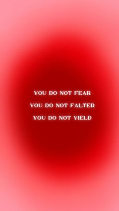 the words you do not fear are shown in red and white on a pink background