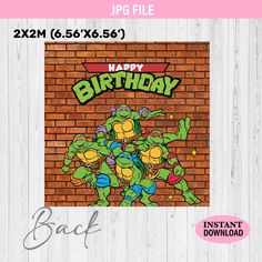 an image of the teenage turtles birthday card