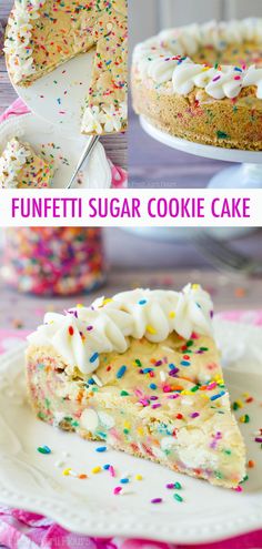 this funfetti sugar cookie cake is so easy to make