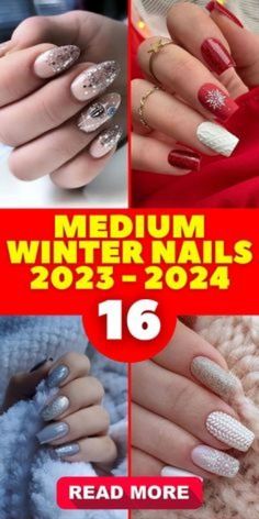 NEW CHRISTMIS NAILS, CHRISTMIS NAILS 2023 2023 Winter Nails Trend, Medium Acrylic Nails Almond Ideas, Winter Nails 2023 Trends Acrylic Almond, Acrylic Nails 2024 Trends, Winter Nails 2024 Trends Acrylic, 2024 Acrylic Nails, Medium Winter Nails, Winter Nails 2023 Trends Acrylic, Mail Designs 2023