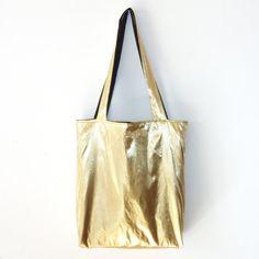 Metallic Gold Tote Bag  Reversible Sew Tote Bag, New York Tote Bag, New York Tote, Pretty Tote Bags, Gold Tote Bag, Gold Lame, Gold Bag, Gold Fabric, Gilded Age