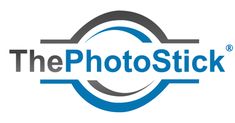 the photo stick logo on a white background