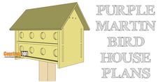 Purple martin bird house plans, plans include free PDF download, illustrated instructions, and material list. 16 unit bird house.