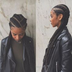 Trenzas con adiciones naturales para el cabello.  #adiciones #cabello #con Girl Braids, Feed In Braid, Girls Braids, Cornrows Braids, Cornrow, Braided Hair, Cornrow Hairstyles, Braided Hairstyles For Black Women, Long Braids