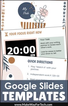 the google slides templates are displayed in this graphic style, and it is easy to use