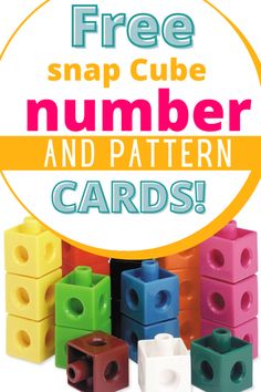 the free snap cube number and pattern cards