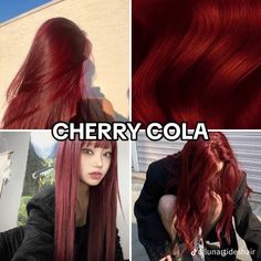 Whimsigoth Hair, Cherry Cola Red Hair, Cherry Cola Hair, Cool Hair Designs