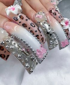 Graffiti Nails, Pink Swan, Nails Inspired, Curved Nails, Long Acrylic, Royale High, I Love Nails