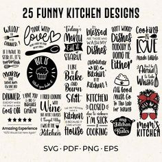 the 25 funny kitchen designs svg files