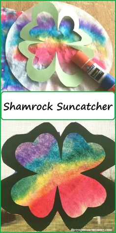 shamrock suncather made out of paper and glue