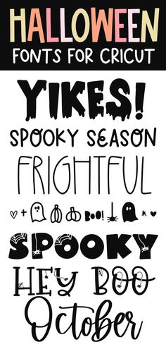 halloween font and numbers for crafts