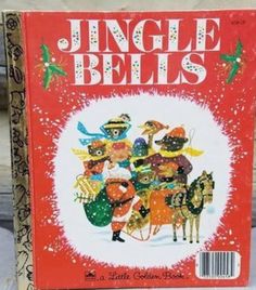 the book cover for jungle bells with an image of children riding on sleighs