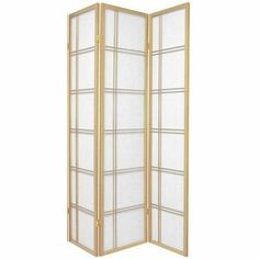 The shoji room dividers are screens made from translucent paper and a folding, multi-paneled, lattice-style wooden frame. The design of these dividers is light-friendly, yet provides privacy at the same time. It comes in 5 colors each one in 2 sizes. It may be used to divide a bedroom or define a room space. Whether it's for home, dorms or the work place these shoji screens are versatile and an ingenious addition to any interior, making them a must-have for modern decor. These screens also featu Room Privacy Screen, Shoji Room Divider, Shoji Screens, Screen Divider, Shoji Screen, Work Place, Room Dividers, Privacy Screen, Casegoods