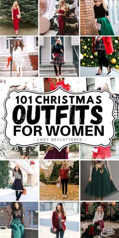 Dress Ideas For Christmas, Xmas Theme Outfits, Christmas Dressing Ideas For Women, Christmas Wear Outfit Ideas For Women, Christmas Color Outfit Ideas, Woman’s Christmas Outfit, How To Dress For Christmas, Christmas Staff Party Outfit, Christmas Theme Dress Up