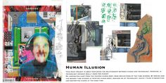 a collage of images and text with the words human illusion