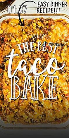 ✓✓✓If you love Taco Tuesday...y this easy taco bake. Its a fun twist on traditional tacos. Soft flour tortillas are layered in a casserole dish with ground beef...asoning and plenty of cheese. Youll be rewarded with a bubbling...eesy Tex-Mex casserole. ground beef recipes for dinner, ground beef recipes mexican, ground beef recipes healthy, ground beef dishes, Casserole Ground Beef, Traditional Tacos, Easy Taco Bake, Soft Flour Tortillas, Dinner Noodles, Dinner Sandwich, Roasted Cauliflower Recipes, Beef Jerky Recipes