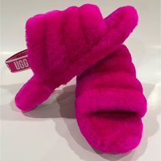 Ugg K Fluff Yeah Slide Slippers In Hot Pink Size 6 Women’s. Brand New In Box Stickers Still Attached Never Tried On. No Box Cover. Hot Pink Ugg Slippers, Pink Fluffy Slippers Casual Style, Pink Fluffy Casual Slippers, Casual Pink Fluffy Slippers, Casual Fluffy Pink Slippers, Ugg Fluff Yeah Slides, Pink Ugg Slippers, Black Ugg Slippers, Fluff Yeah Slide