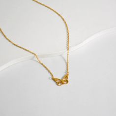 The same day shipping Gold Plated Necklace For Gift, Gold Clavicle Chain Charm Necklace As Gift, Gold Clavicle Chain Necklace As Gift, Gold Dainty Butterfly Necklace For Mother's Day, Dainty Gold Butterfly Necklace For Mother's Day, Everyday Gold Butterfly Necklace With Clavicle Chain, Butterfly Necklace, Gold Filled, Charm Necklace