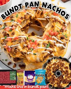 a magazine cover with an image of a mexican dish on it and the title bundt pan nachos