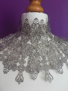 Neck Armor, Armor Breastplate, Neck Corset, Shoulder Armor, Metal Lace, Bib Necklaces, Silver Necklace, Sparkle, Necklaces