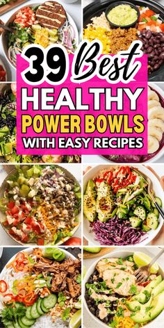 Bowls For Dinner Healthy Recipes, Healthy Food Bowls Dinners, Protein Bowl Ideas, Power Bowls Meal Prep, Lunch Bowls For Work, Healthy Bowls Dinner, Protein Power Bowls, Bowls Recipe Healthy, Lunch Bowl Ideas