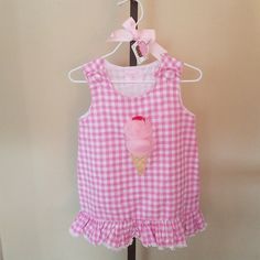 Pink/White Gingham With Cupcake Cute White Picnic Dress, Cute White Dress For Picnics, Cute White Dress For Picnic, White Fun Dress For First Birthday, Fun White Dress For First Birthday, Sweet Gingham Cotton Dress, Playful White Dress For Picnic, Sweet White Dress For Cake Smash, Kids Mud