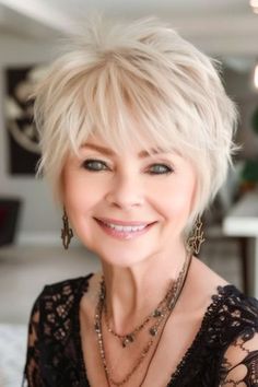 31 Sensational Short Shag Hairstyles For Women Over 60 To Get Right Now - The Hairstyle Edit Pixie Shag, Shag Hairstyle, Medium Shag Hairstyles, Shag Hair, Pixie Haircuts For Women, Textured Pixie, Haircuts 2024, Short Shaggy Haircuts, Hairstyles For Women Over 60