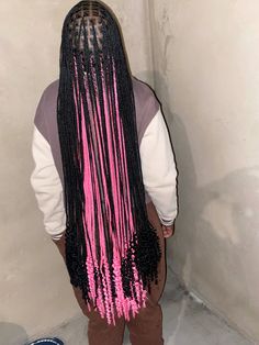 #peekaboo Peekaboo Braids Pink, Peekaboo Hair Color Braids, Peekaboo Knotless, Peekaboo Knotless Braids, Christmas Braids, Peekaboo Braids, Peekaboo Hair Colors, Parting Hair, Braids Ideas