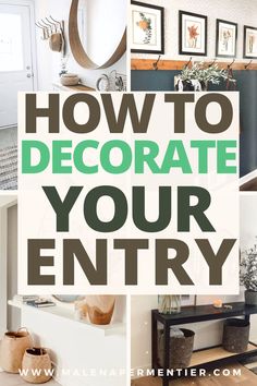 How To Decorate Your Entry Small Entry Decor, Narrow Entry Hallway, Large Rectangle Mirror, Foyer Mirror, Porch Railing Designs