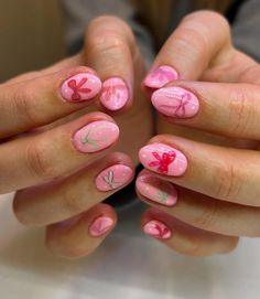 BOWS😭🎀✨ 100% hand painted nail art. #utahnails #utahnailtech #utahnailartist #utahnailsalon #utahnailart #loganutahnails… | Instagram Pink Design Nails Almond, Nail Ideas Bow, Pink Nail Inspo, Girly Nails, Hand Painted Nail Art, Teen Nails, Bow Nails, Romantic Nails, Painted Nail Art