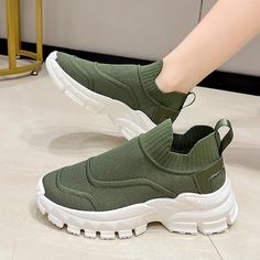 Stretch Knitted Wedge Sneakers Casual High-top Platform Slip-on Sneakers, Breathable High-top Wedge Sneakers, Winter Casual Platform Sneakers, Casual Winter Platform Sneakers, Casual Winter Slip-on Sneakers, Summer Patterns, Casual Sport Shoes, Wedge Sneakers, Spring And Autumn