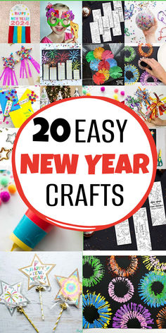 20 easy and fun new year crafts for kids to do at home or in the classroom