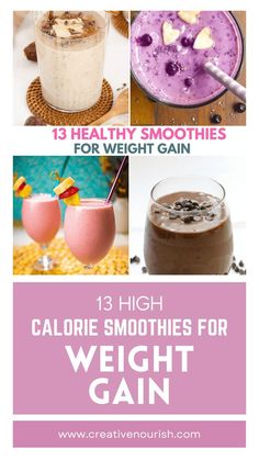 13 High Calorie Smoothies For Weight Gain Easy Tasty Recipes, Tasty Smoothies, Mass Building, Weight Gain Meals