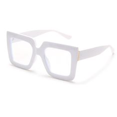 Brand New Women Oversize White Square Frame Fashion Glasses Clear Lens Coach Glasses Frames, White Square Frame, White Glasses, Glasses White, Coach Glasses, Pretty Hand Tattoos, Glasses Clear, Blue Filter, School Fit