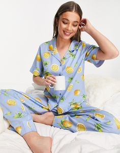 Pijama Party Outfit, Baby Shower Attire, Pijama Party, Mix & Match, Maternity Lingerie, Cute Pajamas, Cute Fruit, Fruit Print, Pajama Shirt