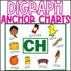 a poster with words and pictures on it that say, diggraphh anchor chart