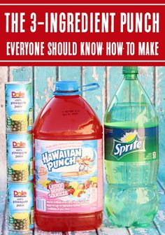 Party Punch Recipes Red Punch Recipes, Christmas Party Punch, Quick Sweets, Punch Recipes For Kids, Wedding Punch, Easy Punch Recipes, Easy Punch