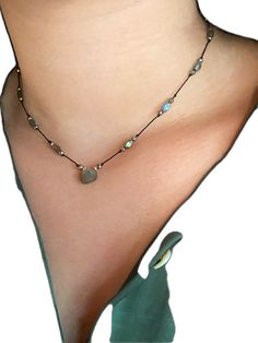 Dainty Choker, Labradorite Necklace, Crystal Necklaces, Labradorite Beads, Labradorite Necklaces, Necklace Crystal, Adjustable Necklace, Gorgeous Necklaces, Necklace Gift