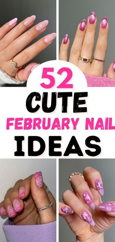 🤭 OMG! I'm obsessed with how cute and trendy these February nails ideas look. I'm so ready to get my nails prepped for Valentine's Day 💅 Nail February Ideas, Nails 2024 Trends February, Trending Nails 2024 February, After Valentines Nails, Cute Nails For February, February Nails Almond Shape, Nail Colors February 2024, Short Nail Designs February, 2024 February Nails