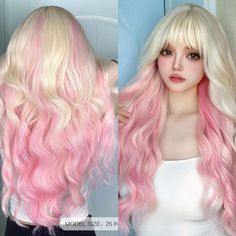 🌟 Fashionable Long Wavy Curl Synthetic Wig 🌟 Step into the spotlight with this stunning 26-inch long wig, featuring gorgeous waves and curls in a chic platinum blonde mixed with pink! 💖✨ Crafted from high-quality synthetic fiber, this wig is designed for both daily wear and special occasions. Its realistic and natural look ensures you'll turn heads wherever you go. 🌟 Product Features: Length: 26 inches Color: Platinum Blonde with Pink Style: Long, wavy curls Material: Synthetic fiber Ideal for: Daily wear, parties Realistic and natural-looking Long Wavy Curls, Pink Short Hair, Kawaii Outfit Ideas, Red Blonde Hair, Wavy Curls, Blonde With Pink, Red To Blonde, Choppy Bob Hairstyles, Pink Wig